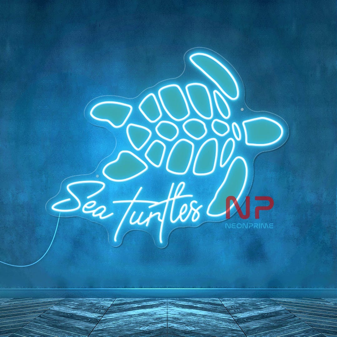 Sea Turtles Neon Sign Turtle Neon Sign Personalized Turtle Gift Ocean ...