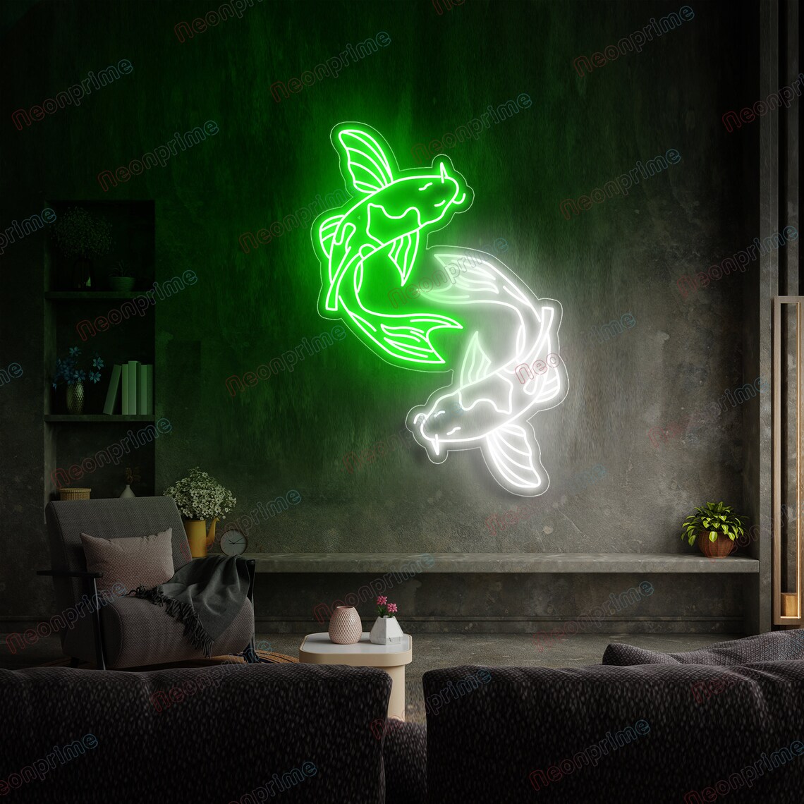 Custom Japan Neon Signkoi Fish Neon Sign Japanese Neon Sign Etsy