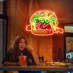 Pulled Pork Neon Sign Pulled Pork Led Sign Burger Decor Wall Restaurant Wall Decor Kitchen Decor Sign Burger Lover Gift Custom Neon Sign