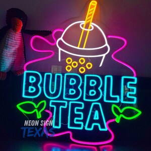 Bubble Tea Neon Sign, Boba Tea Shop Decor, Boba Tea Lights, Boba Tea ...