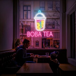 Boba Tea Neon Sign, Milk Tea Led Sign, Birthday Gifts,neon Sign Boba ...