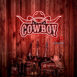 Cowboy Neon Sign, Cowboy Hat Neon Sign, Cowboy Decor Led Neon Sign, Howdy Neon Sign, Howdy Darlin Neon, Western Neon Sign, Custom Neon Sign