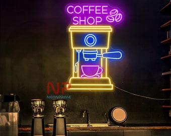 Coffee Shop Neon Sign Coffee Maker LED Light Custom Neon Sign for Coffee Shop Coffee House Neon Sign Restaurant Logo Sign Cafe Bar LED Sign