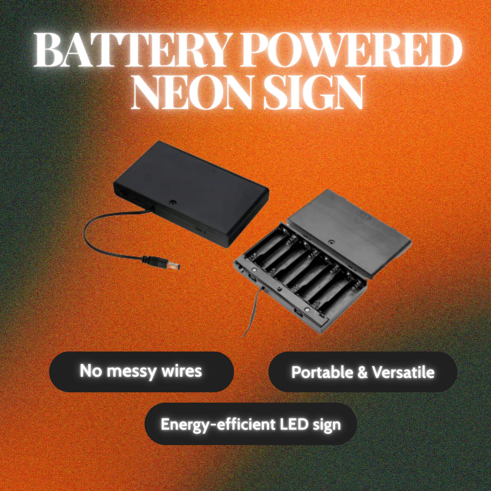 Battery Powered Led Sign Battery-powered Neon Sign Custom Logo Sign Custom Neon Sign Battery ...