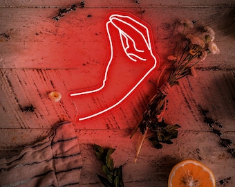 Italian Hand Gesture sign, Italy neon sign, Classic italian hand sign, Restaurant wall neon decor, Fast food sign, Gesto Italiano