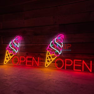 Custom Food Open Neon Sign, Business Neon Sign, Food Neon Sign, Open Neon Sign, Welcome Sign, Restaurant Decor, Kitchen Decor, Bakery Decor