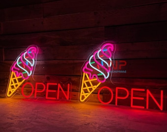 Benutzerdefinierte Food Open Neonschild, Business Neonschild, Essen Neonschild, Open Neonschild, Willkommensschild, Restaurant Dekor, Küchendekor, Bäckerei Dekor