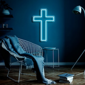 Cross Jesus Home Decoration Flex Silicone LED Neon Sign, Custom Led Neon Sign, Holly Cross LED Neon Sign