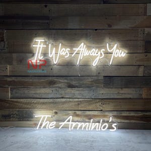 Custom Wedding Neon Sign, Wedding Family Name LED Neon Light Wedding Grass Wall Backdrop Decor Home Wall Decor, Wedding Decor Sign