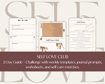 Self Love Journal | Self-Love eBook | Mental Health Workbook | Guided Self Journal Workbook | Full Moon New Moon Manifestation Ritual