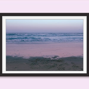 Sunset Beach Photography Print St Augustine Beach Florida Photo Print Coastal Decor Beach Wall Art Sunset Wall Art Pink Beach Print Ocean