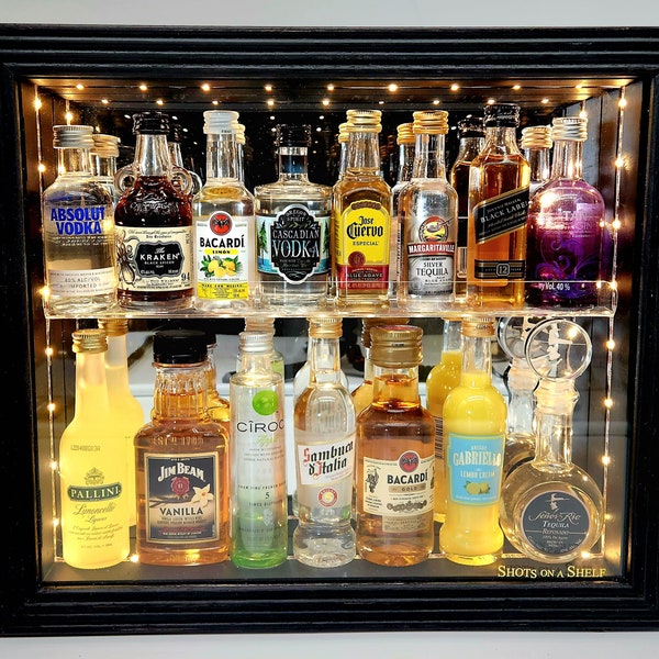 Shots on a Shelf - mini liquor bottle display bar