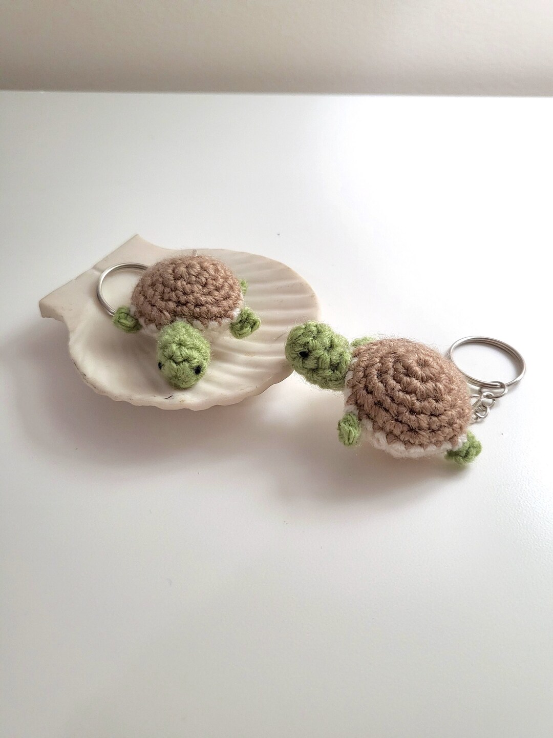Crochet Turtle Keychain Etsy