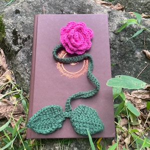 Rose Crochet Bookmark