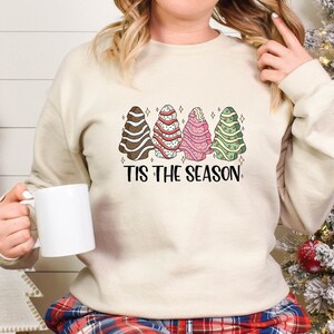 Christmas Tree Cake Sweatshirt| Christmas Tree Shirt| Christmas Tree Crewneck| Christmas Sweatshirt| Tis the Season Crewneck