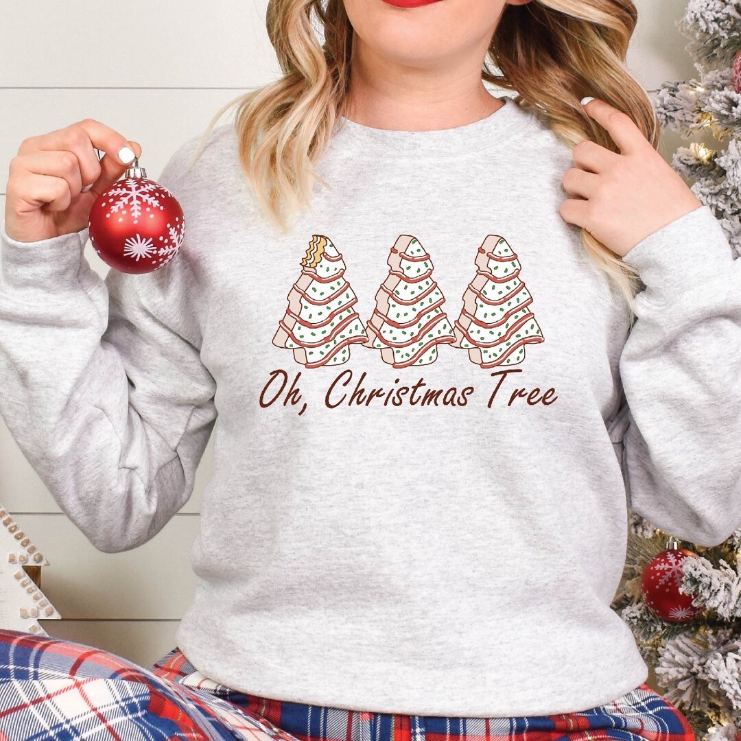 Christmas Tree Cake Sweatshirt Christmas Tree Shirt Etsy