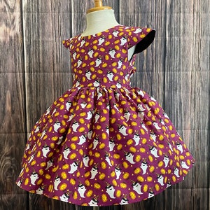 Halloween Birthday Costume Contest  Wedding Theme Fall Pumpkin Ghost Knee Length Baby Toddler Girl Dress