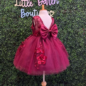 Burgundy Dress 0 3 Months