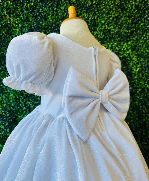 winter white dresses juniors Flower Girl Velvet Sparkly Knee Length Puffy Sleeves Bow Toddler Infant Junior Baptism Christmas Wedding Bridesmaid Girl Dress Product Grouping: Bonded Twill 85 Brown wedding ideas Size:US9 - IT39