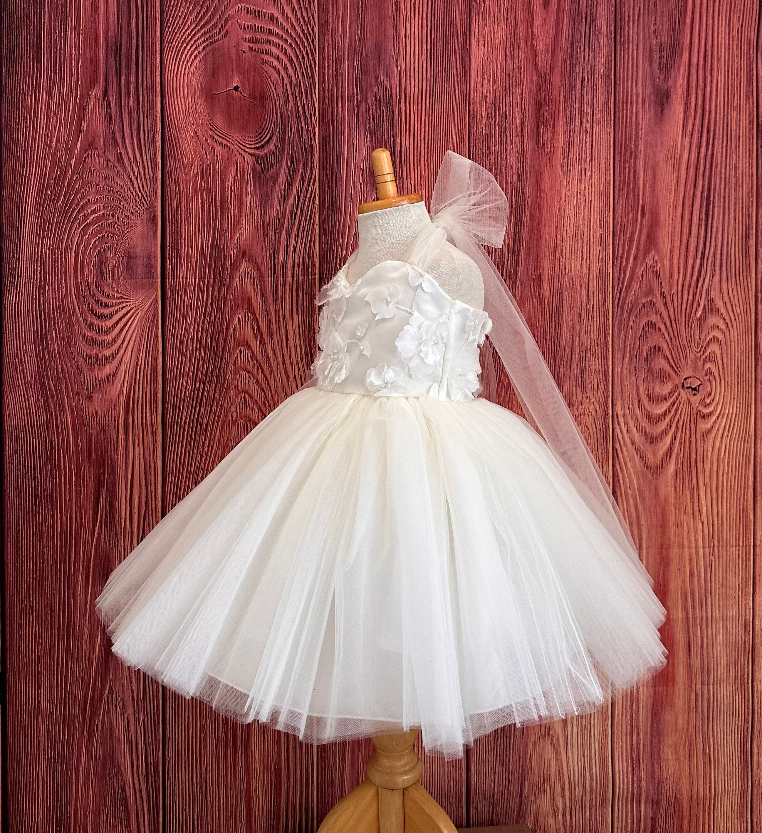 Flower Girl Wedding Dress Petals Sequin Tulle Children's Clothing