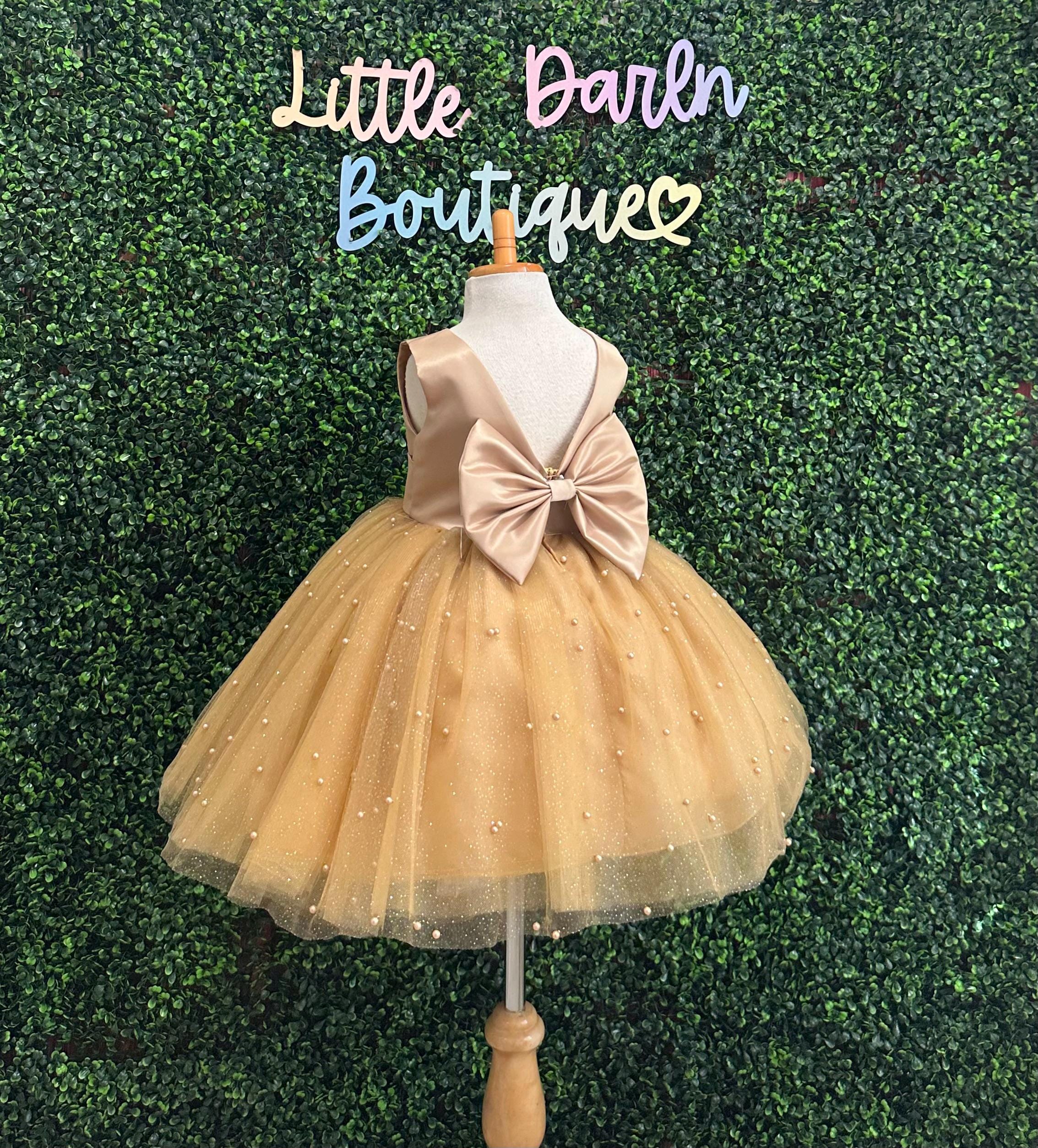 Gold and Black Infant Dress - Etsy