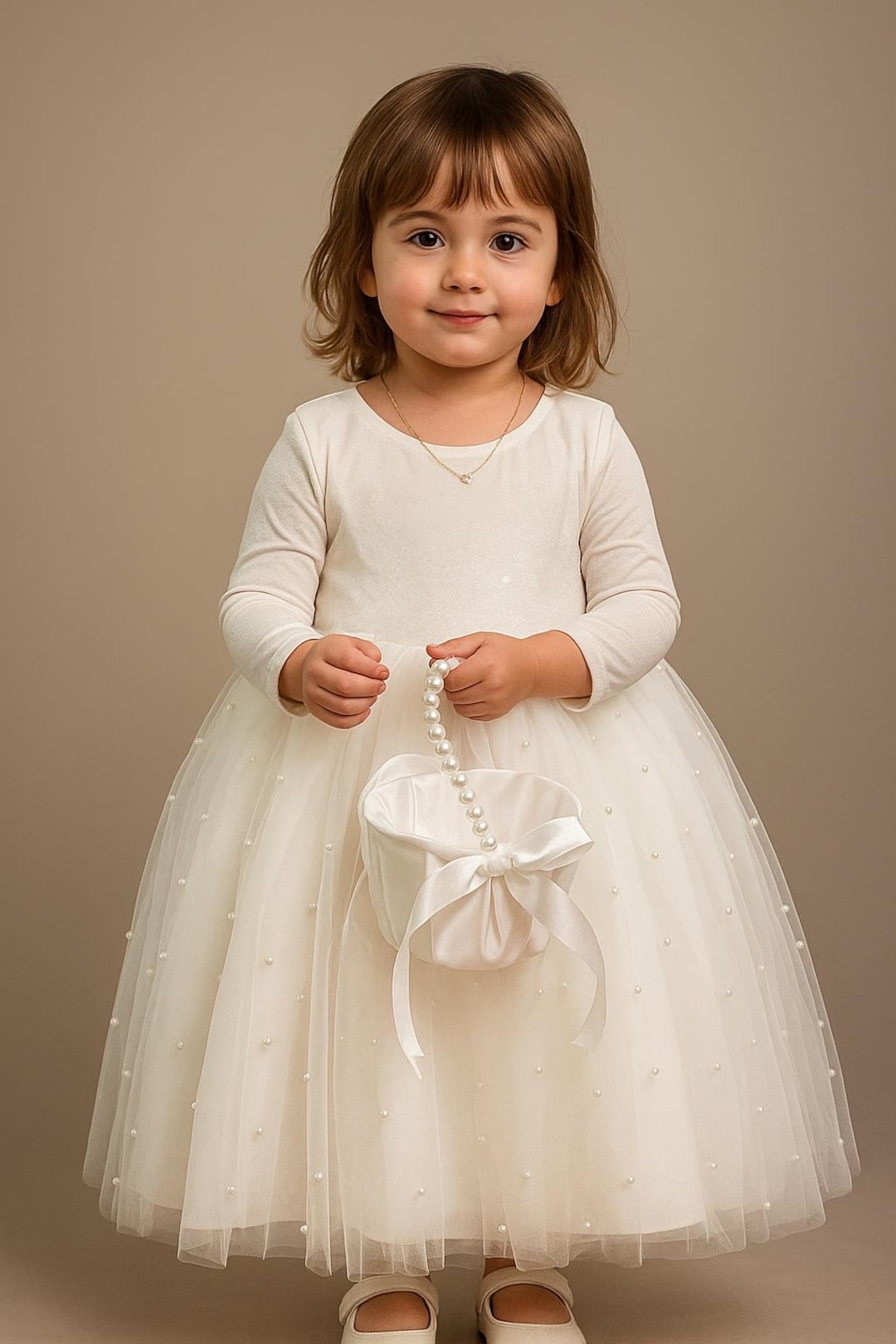 WATERFALL TULLE DRESS ANKLE LENGTH 3-7 YRS