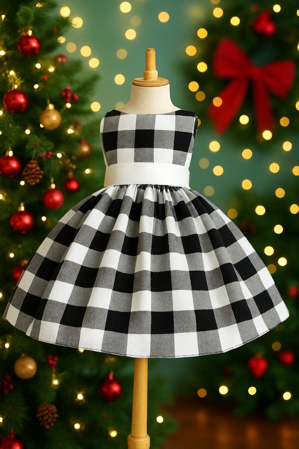 Black and White Plaid Dresses - Etsy