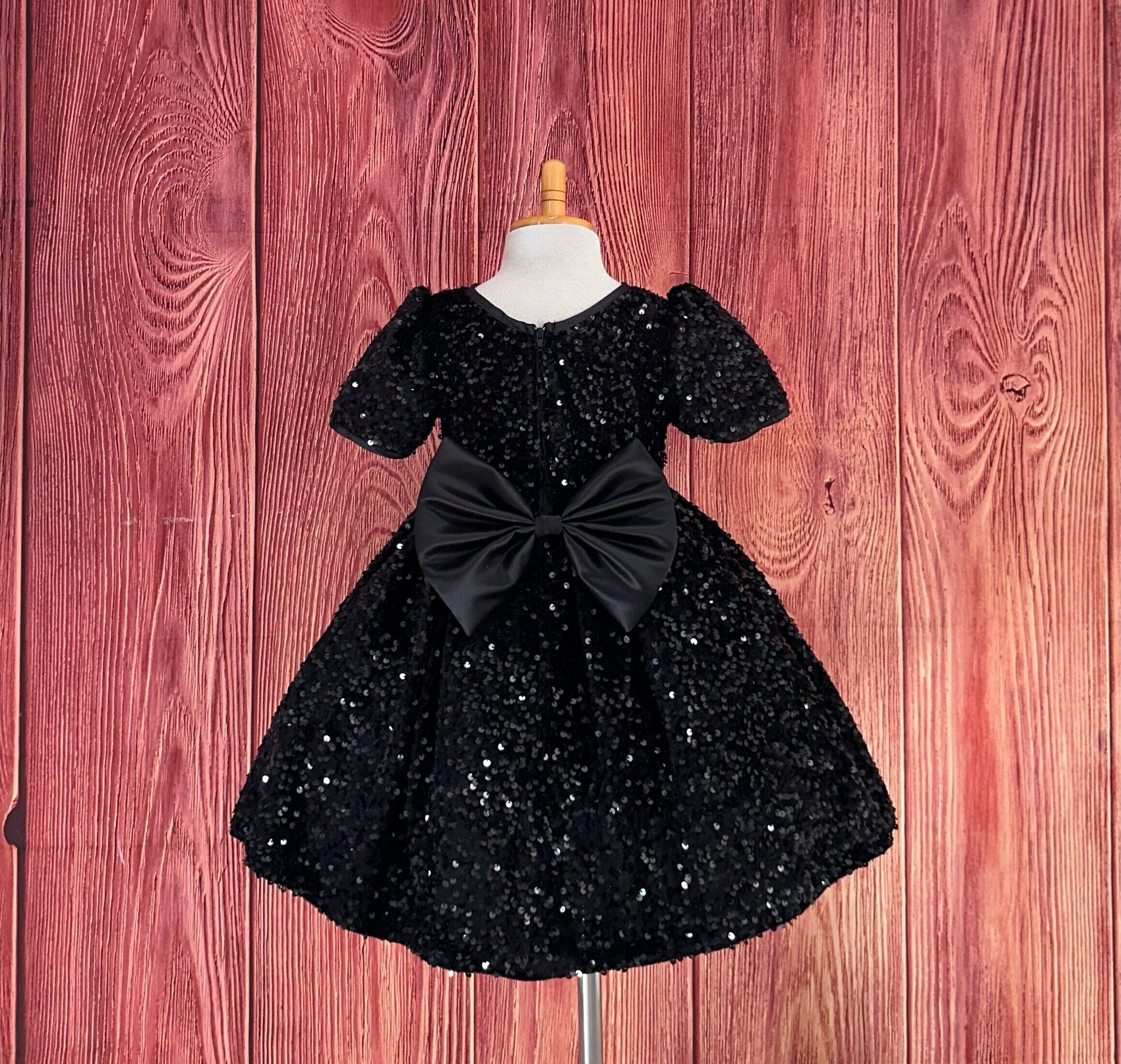 Black Birthday Baby Dress, Flower Girl Dress, Princess Outfit Toddler Puffy  Prom Ball Pageant Gown Junior Wedding Guest Bridesmaid Dress - Etsy Finland