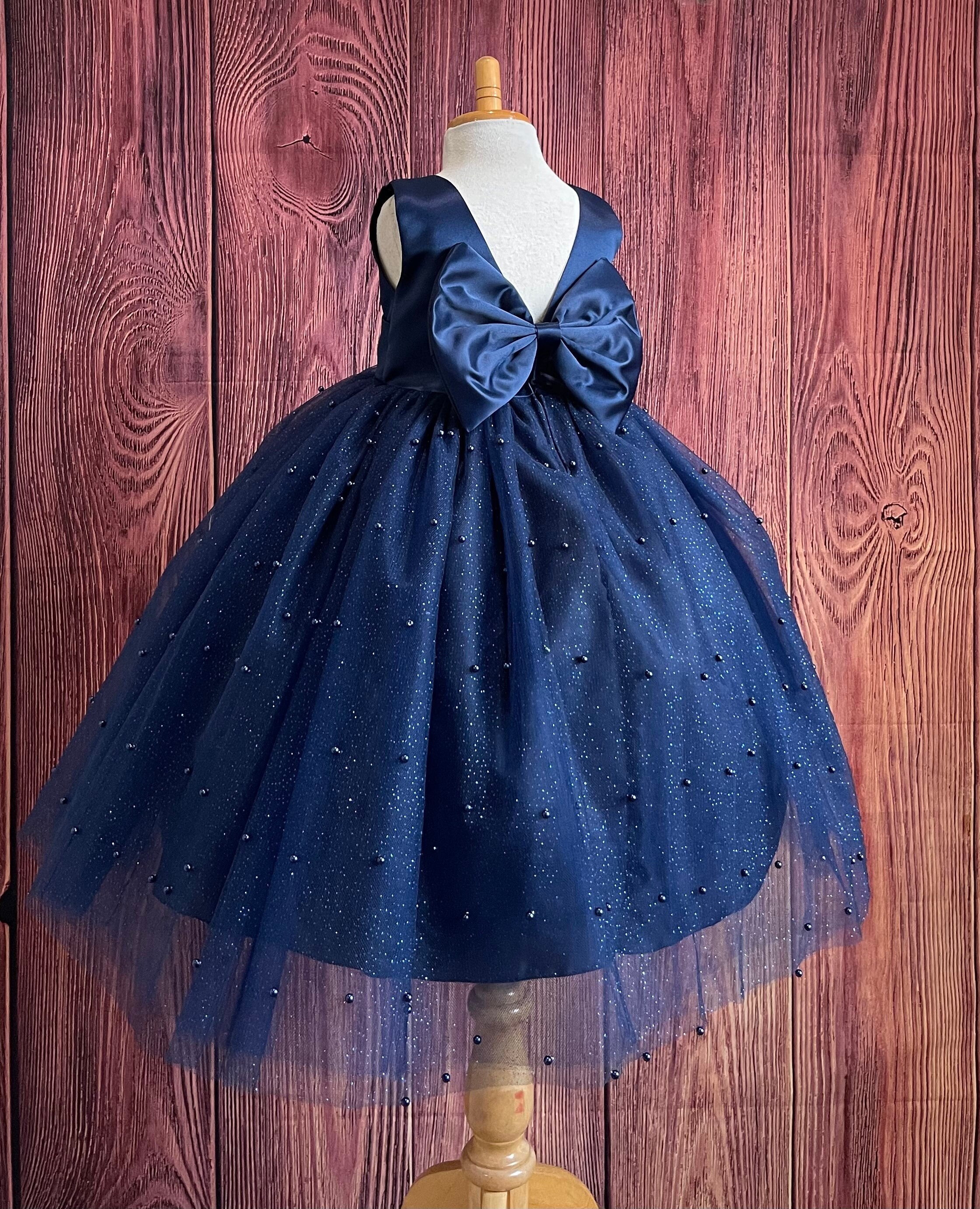 Baby girl navy party dress best sale