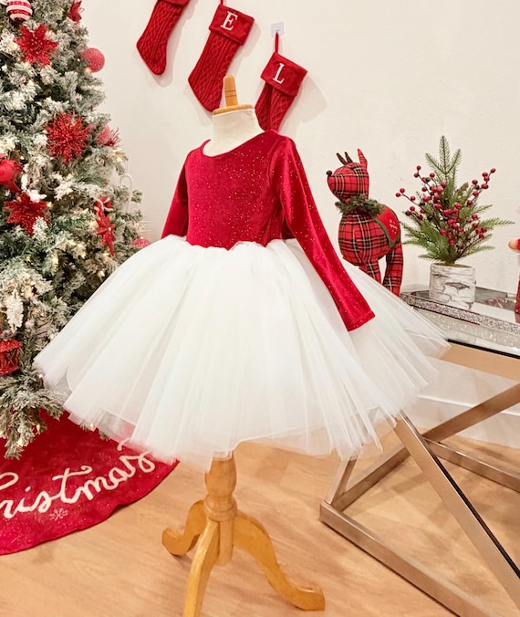 girls winter dance dress Christmas Velvet Sparkly Ivory Tulle Holiday Flower Girl Toddler Junior Photoshoot Girl Knee Length summer wedding party dresses Black Lace Maxi Dress Waist Size:29 out arches into which