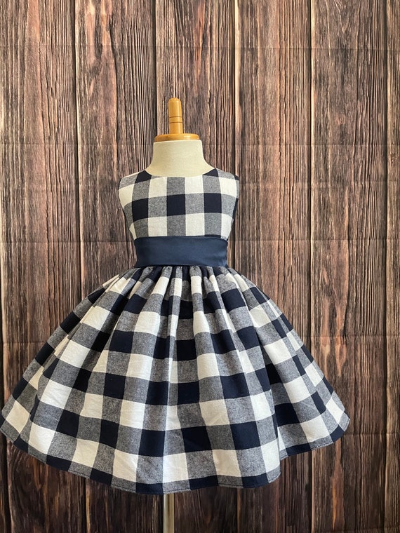 Buffalo plaid infant dress discount