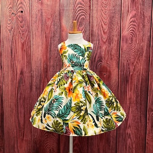Palm Tree Print Dress - Etsy