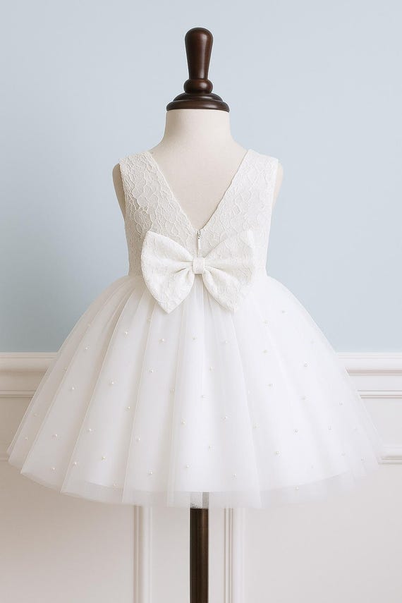 communion dresses knee length KRS131 White Short Communion Dress Leana Athlone