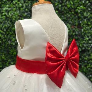 Kleid nicht inbegriffen Satin Schärpe Big Bow Custom Accessoire Add On Blumenmädchen Brautjungfer Elegant Sommer Ostern Trendy Säugling Kleinkind Junior Mädchen