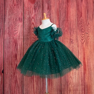 emerald green dress 3 6 months My First Birthday Emerald Green Dress | Baby Girl Christmas Party Outfit