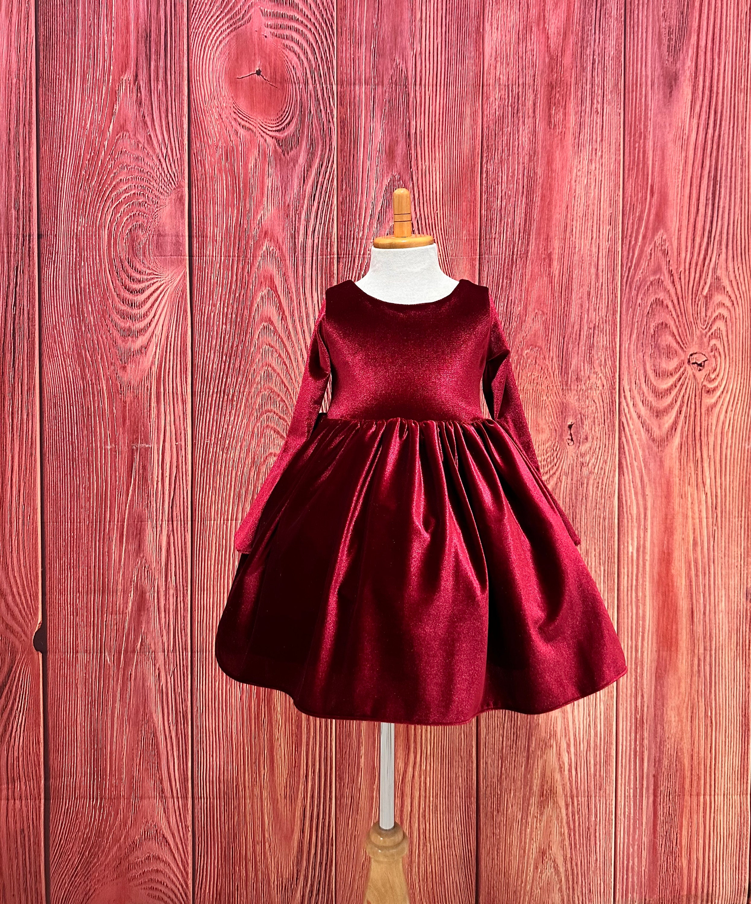 Red velvet store infant dress