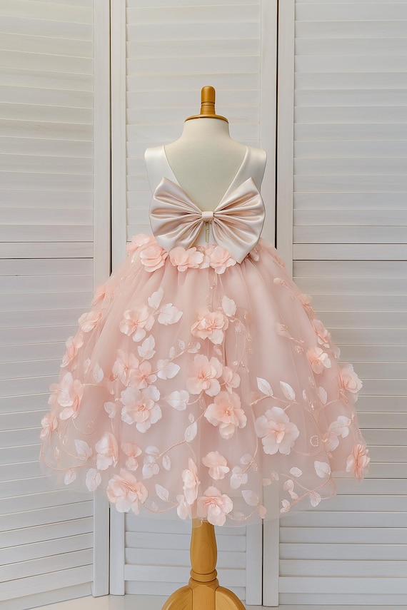 light pink floral bridesmaid dress Pink Floral Soft Ruched Short Sleeves High Low Chiffon Bridesmaid Dresses main image 1