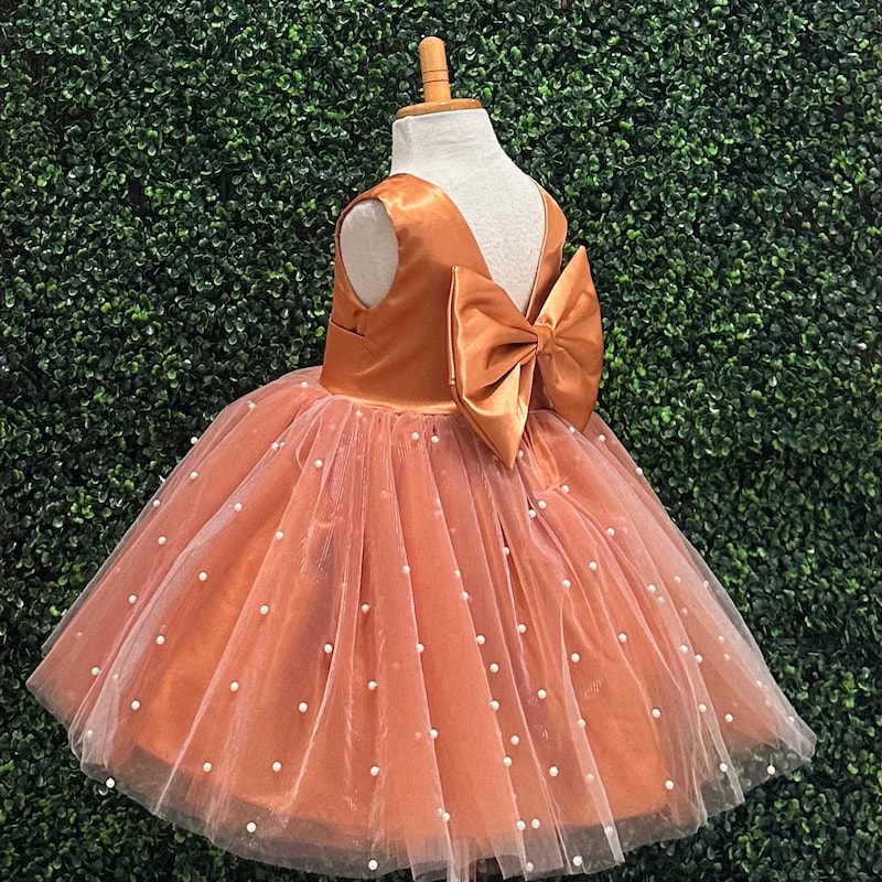 burnt orange fringe dress