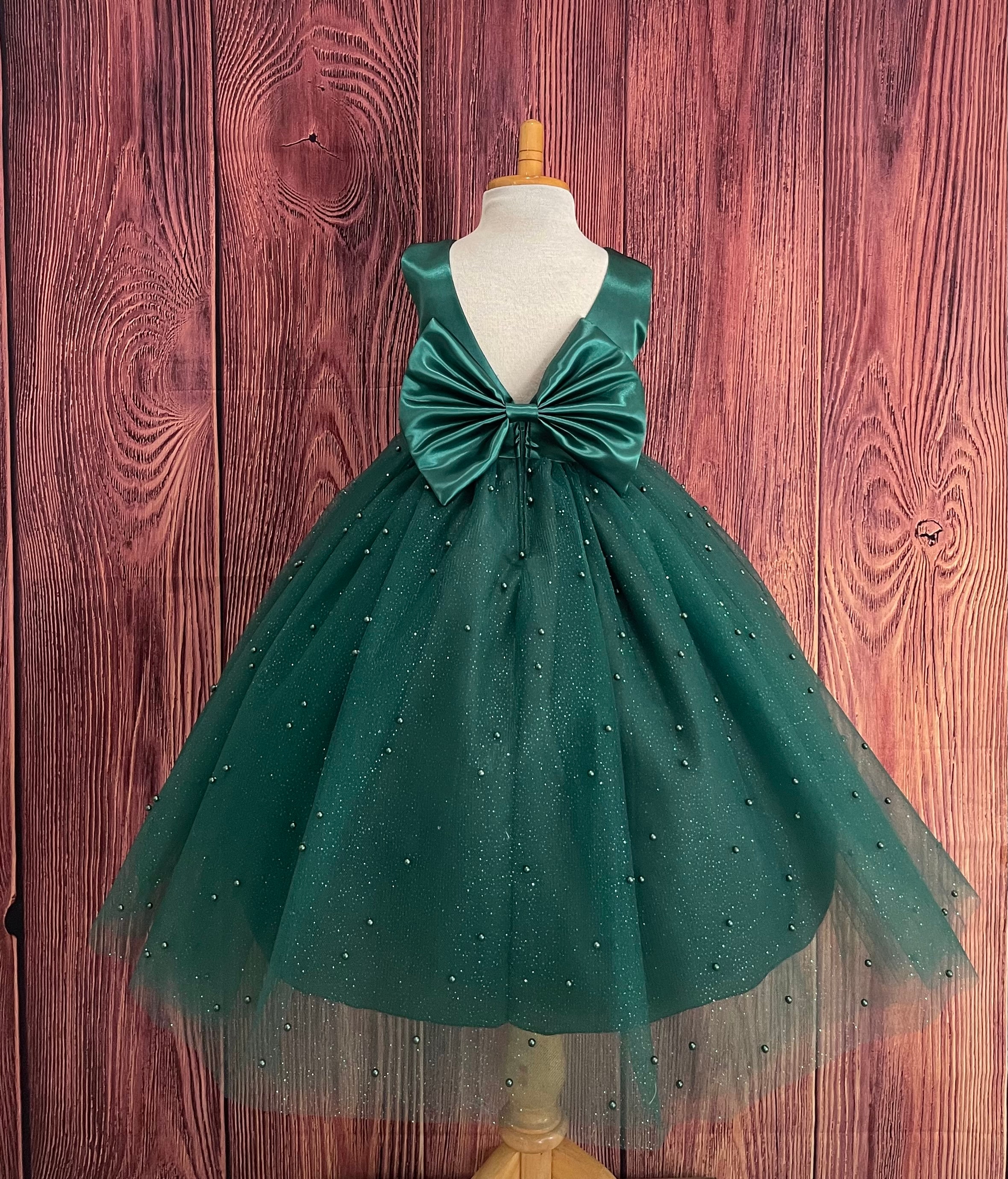 Hunter green party dress hot sale