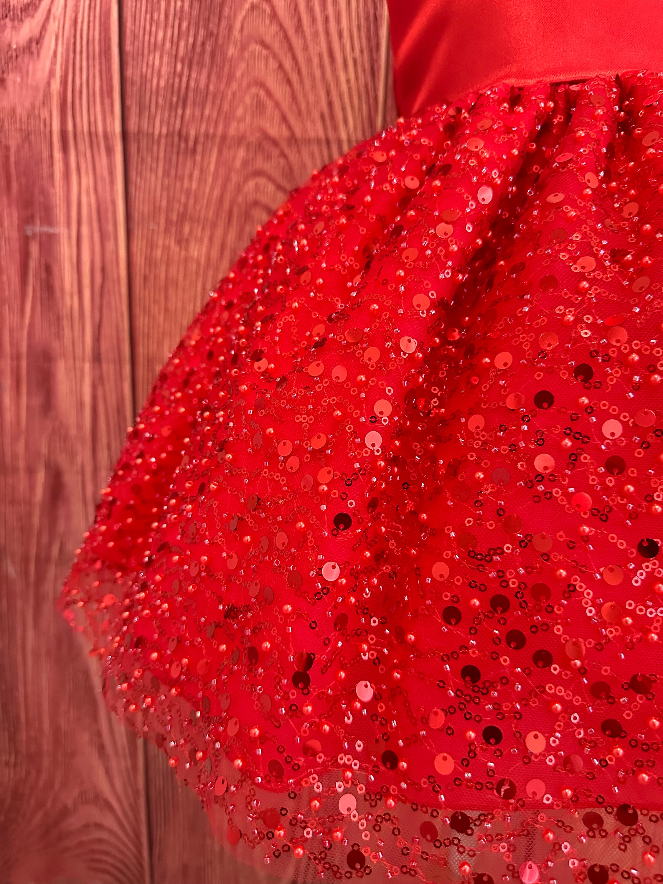 strapless open back dress Rose Red Floral Long Prom Dresses with Pockets Strapless Prom Gown ARD1955