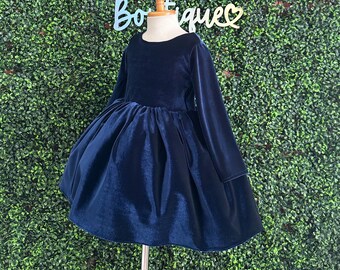 IWEMEK Baby Girls Lace Velvet Long Sleeve Birthday Christmas Party Dress + Bowknot Headband Little Bridesmaid Wedding Ceremony Communion Autumn Winter...