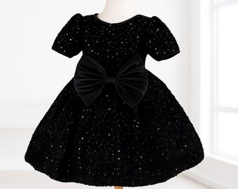 Abito a maniche lunghe in velluto tinta unita bambina TERKUIT A0E1U01 | Petit Bateau