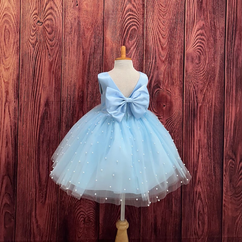 V Back Dress Blue - Etsy