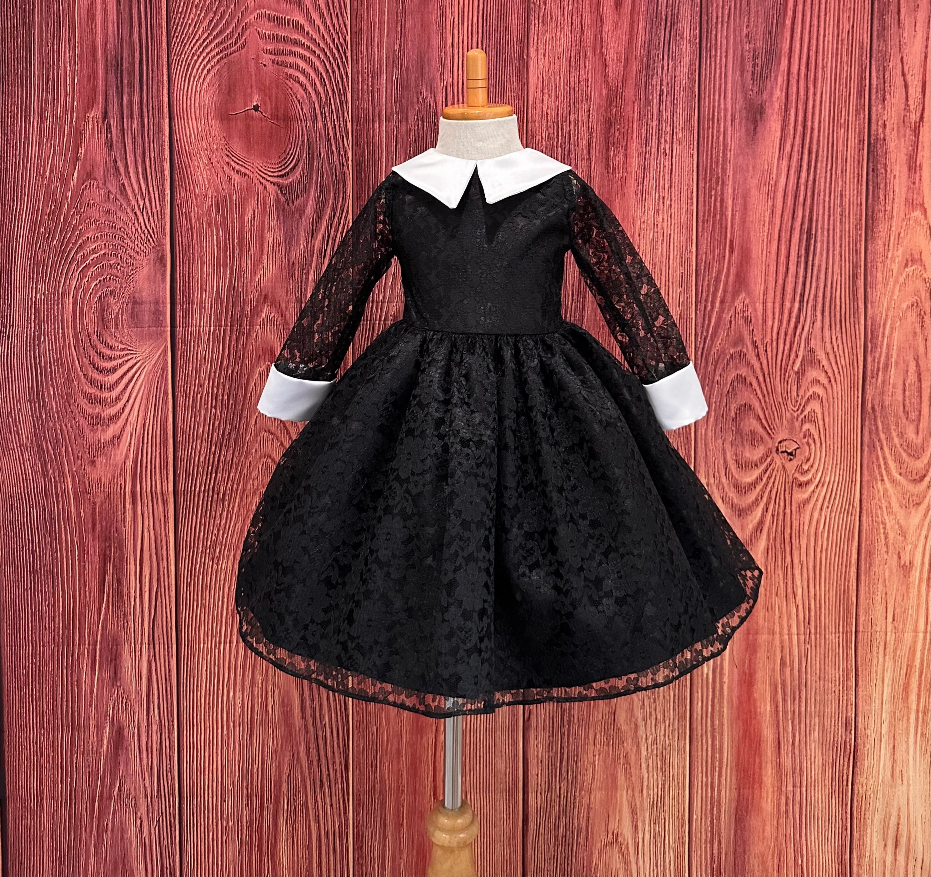 Vintage Black Dress With White Collar - Etsy
