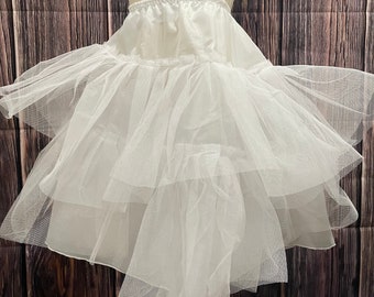 White Ankle Length Petticoat Wedding Bridesmaids Flower Girl Junior Toddler Graduation Communion Baptism Photoshoot Birthday Pageant