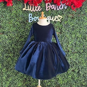 Navy Blue Dress for Newborn - Etsy