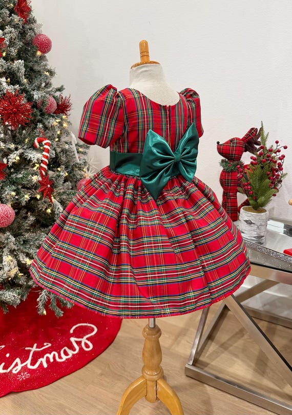 open lace back dress Toddler Red Tulle Dress for Christmas 12 Months / Red main image 0
