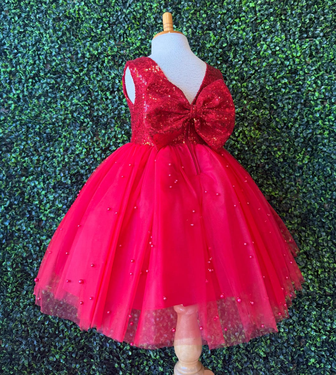slim fit dress slacks Ready to Twirl Hi-Lo Layered Holiday Dress – Mia Belle Girls main image 1