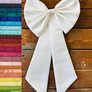 Satin Big Bow Benutzerdefinierte Kleid Zubehör Blumenmädchen Brautjungfern Big Bow Elegant Sommer Ostern Trendy Säugling Kleinkind Junior Mädchen Dekor