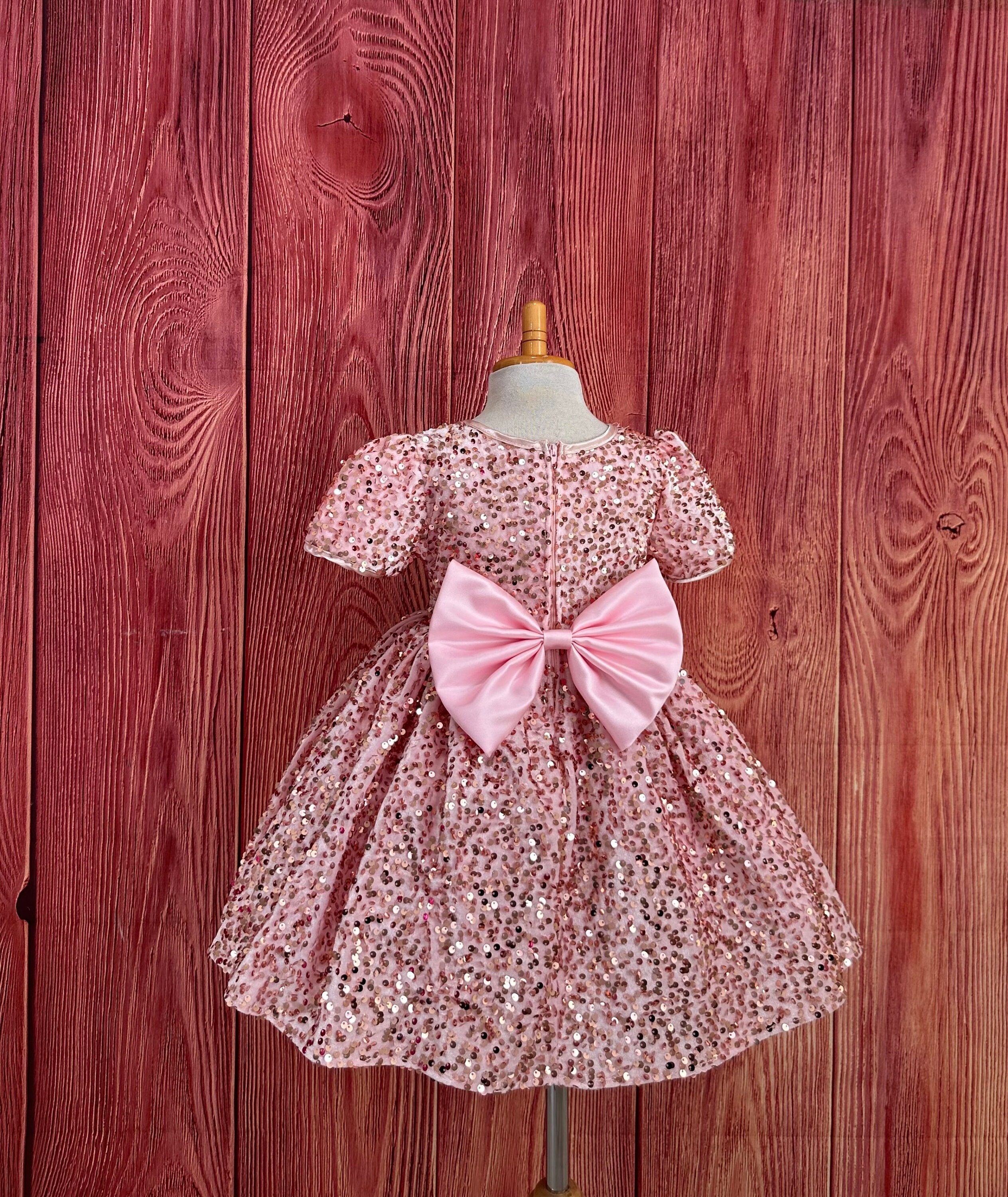 Girls pink sequin dress hot sale